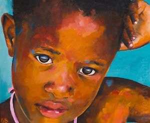 300x247 Original Portrait Oil Painting - African Portrait Painting