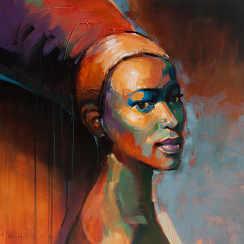 500x500 Peter Pharoah Contemporary South African Fine Artist - African Portrait Painting