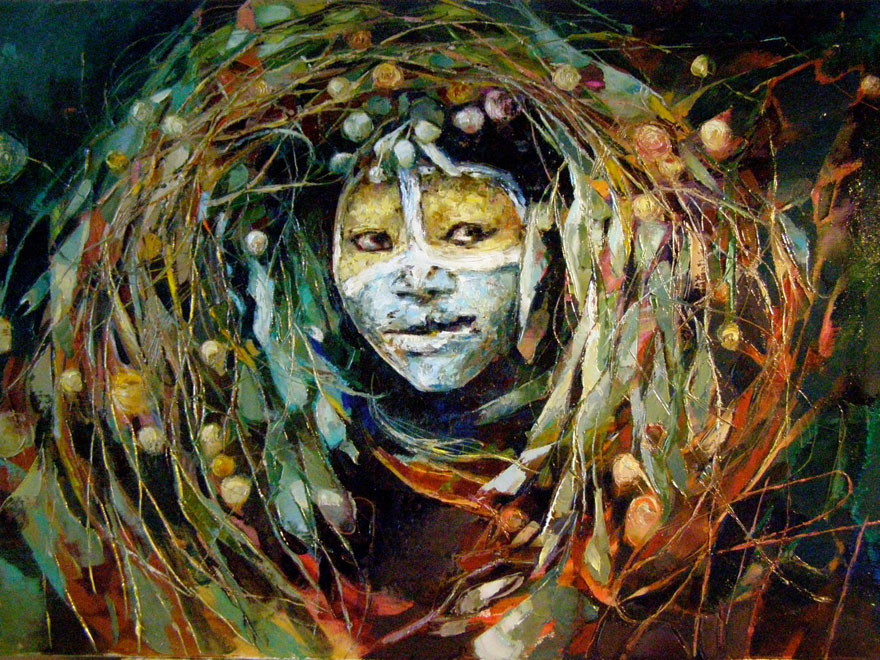 880x660 Africa Inspired Palette Knife Paintings By Radka Kirby Bored Panda - African Portrait Painting