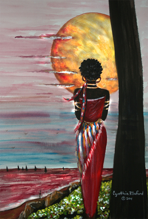 474x700 African Queen Painting By Cynthia Bluford - African Queen Painting