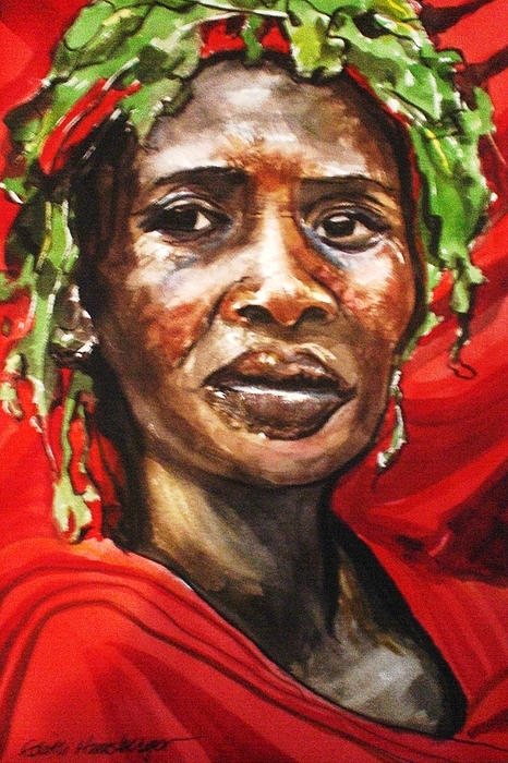466x700 African Queen Painting By Edith Hunsberger - African Queen Painting