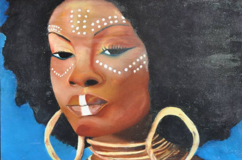 770x511 Saatchi Art African Queen Painting By Burnett Tila - African Queen Painting