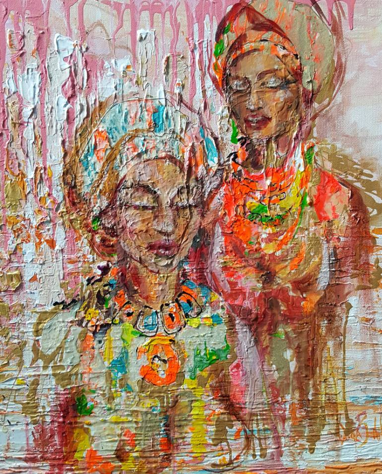 770x955 Saatchi Art African Queens Painting By Olga Schibli - African Queen Painting