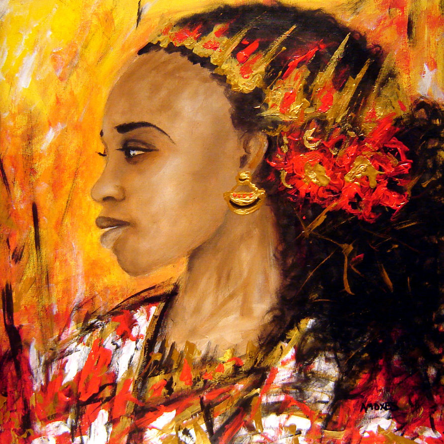 893x894 The African Queen By Amoxes - African Queen Painting