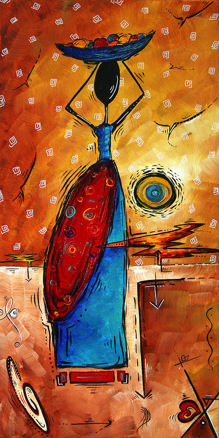450x900 African Queen Original Madart Painting Painting By Megan Duncanson - African Queen Painting