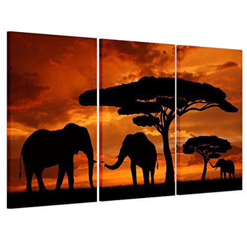 500x500 Modern Painting On Canvas Wall Decor Landscape Sunset African - African Savannah Painting