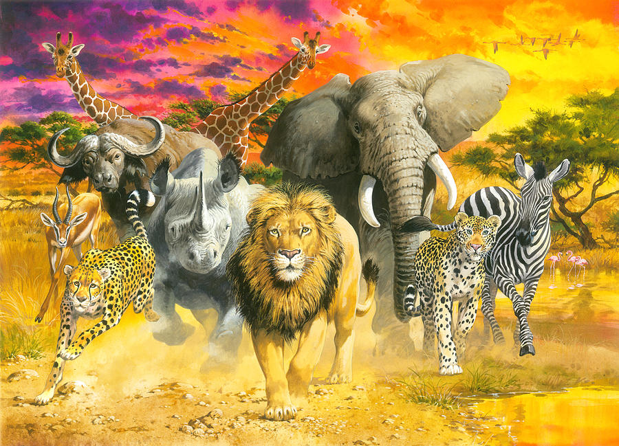900x649 Africa's Finest Painting By John Francis - African Savannah Painting