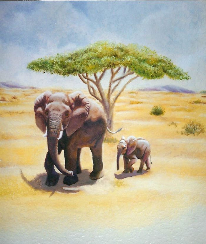 700x826 African Savannah Mural Interior Mural Idea Photo Design Idea 4251 - African Savannah Painting