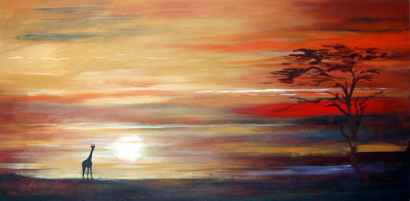 800x393 Landscape Collection - African Sunrise Painting
