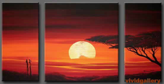 553x284 Oils - African Sunrise Painting