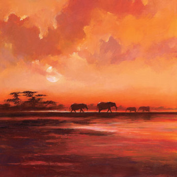 360x360 Painting Jonathan Sanders - African Sunrise Painting