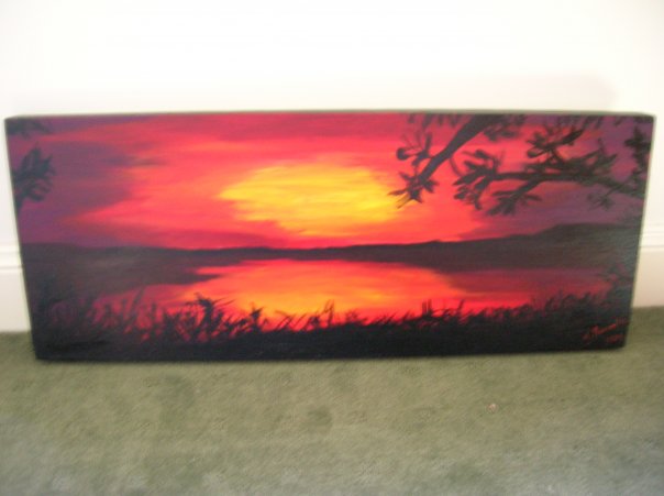 604x451 African Sunrise Painting Feeling - African Sunrise Painting