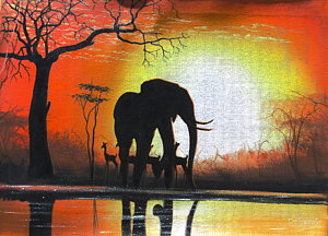 300x216 African Sunrise Paintings Fine Art America - African Sunrise Painting
