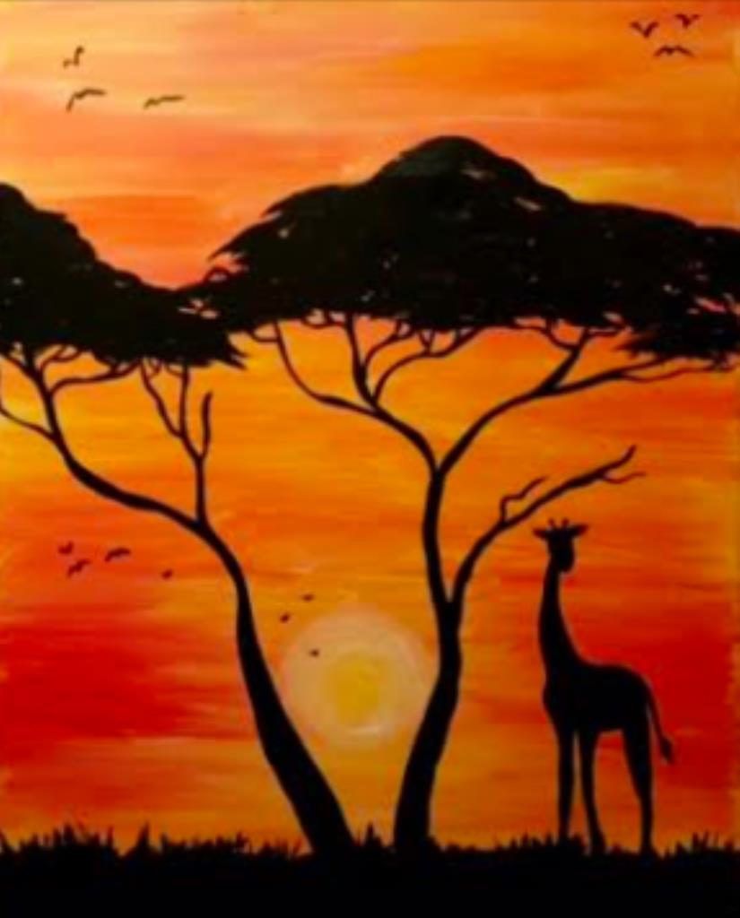 825x1024 Paint Amp Create African Sunset Paint Party! ~ Lemoyne Studio - African Sunset Painting