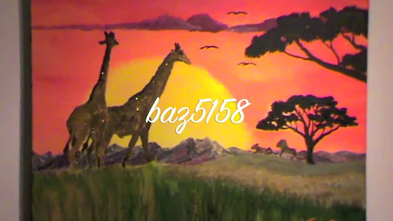1280x720 How To Paint An African Sunset - African Sunset Painting
