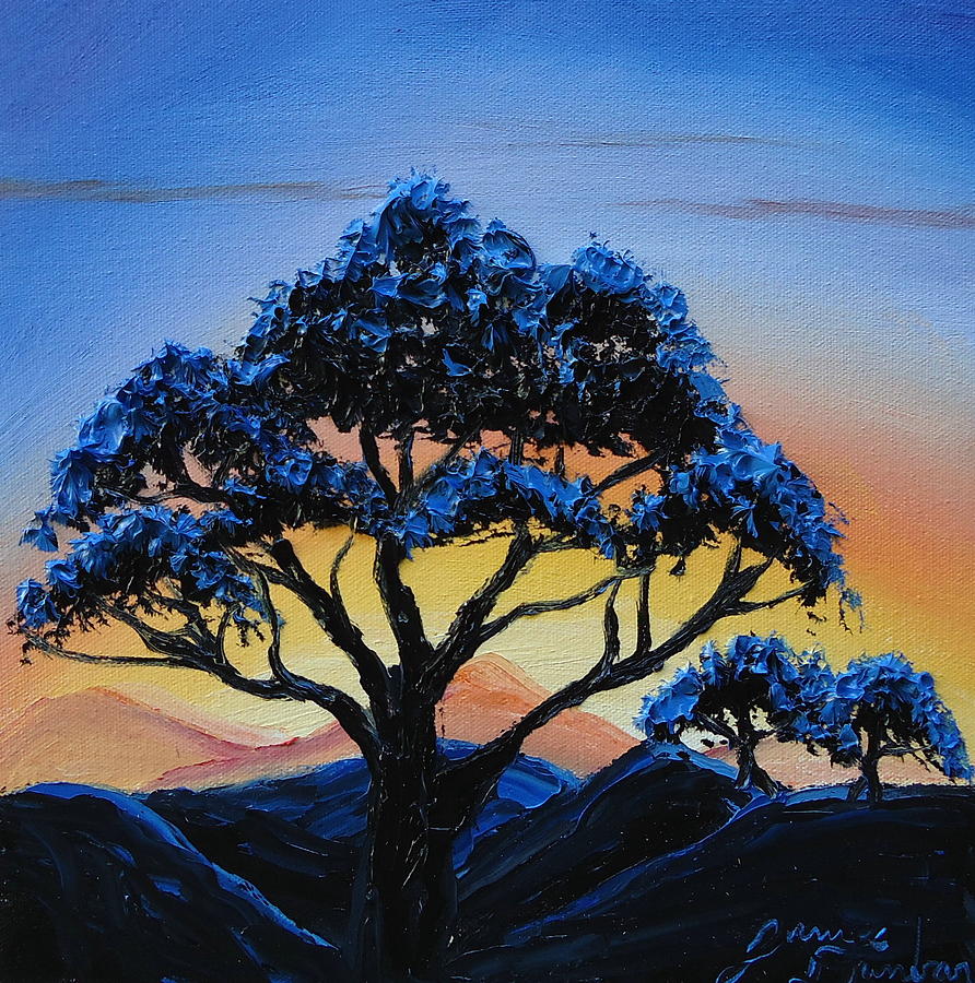 892x900 African Tree Sunset 3 Painting By Portland Art Creations - African Tree Painting