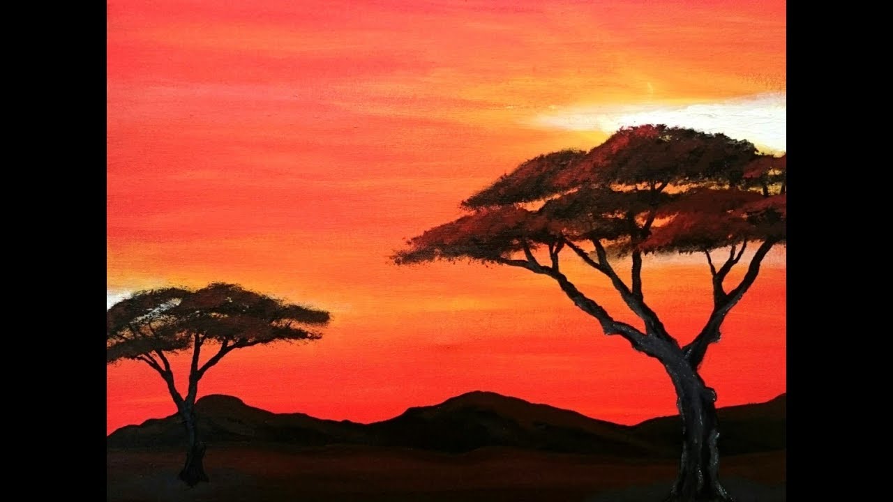 1280x720 African Painting Trees - African Tree Painting