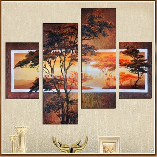 640x640 Wholesale Lowest Price Best Quality Skillful Artist Hand Painted - African Tree Painting