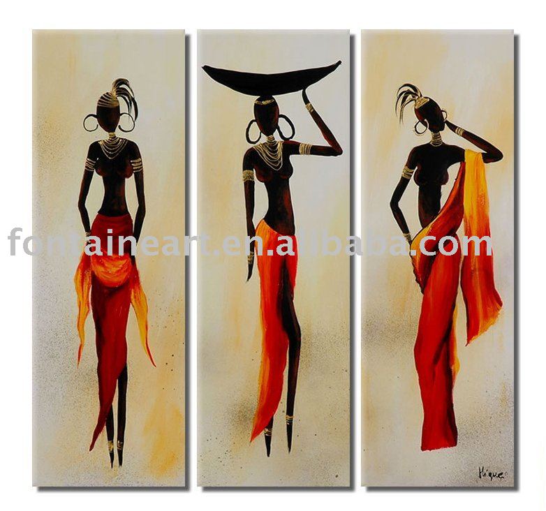 African Tribal Woman Painting