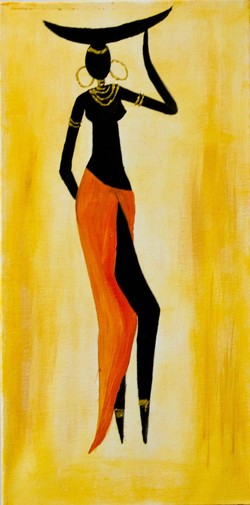 African Tribal Woman Painting at PaintingValley.com | Explore ...