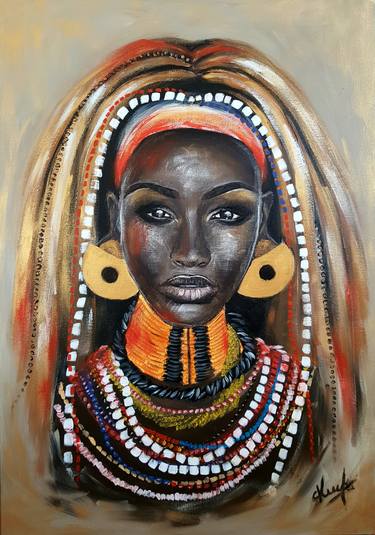 Download African Tribal Woman Painting at PaintingValley.com ...