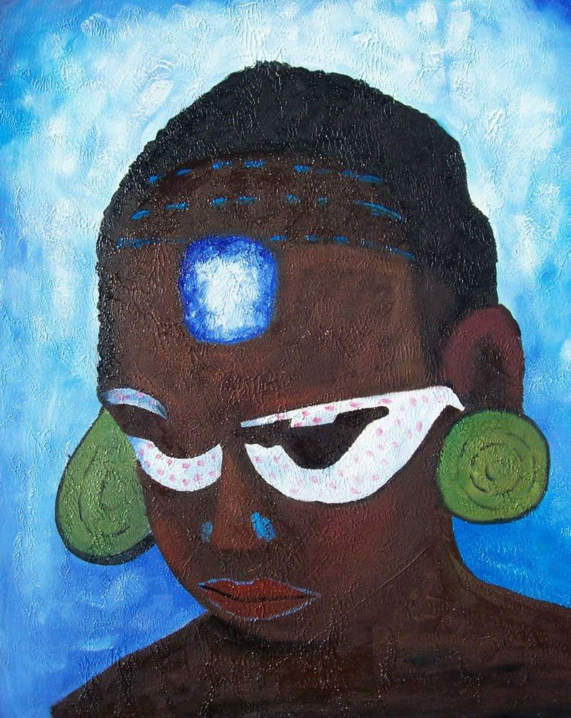 800x1006 Oil Paintings Frames - African Tribal Woman Painting