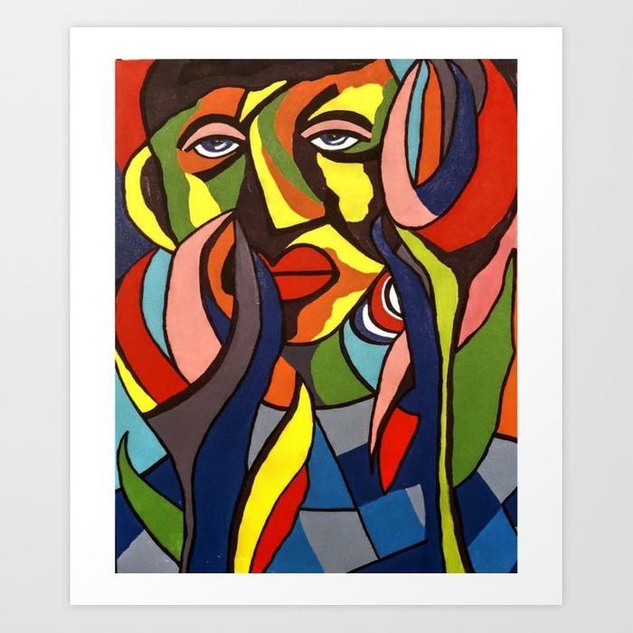 700x700 African Traditional Tribal Women Abstract Art Canvas Painting - African Tribal Woman Painting