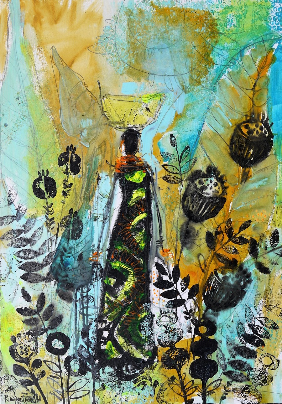 900x1290 African Tribal Woman By Irina Rumyantseva - African Tribal Woman Painting