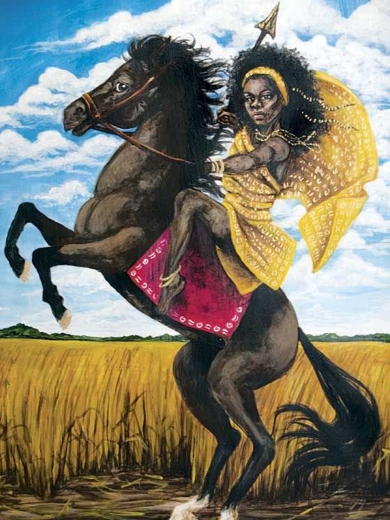 African Warrior Painting