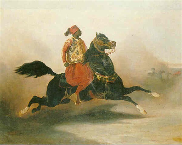 587x470 North African Warrior On His Charger By Alfred De Dreux On Artnet - African Warrior Painting