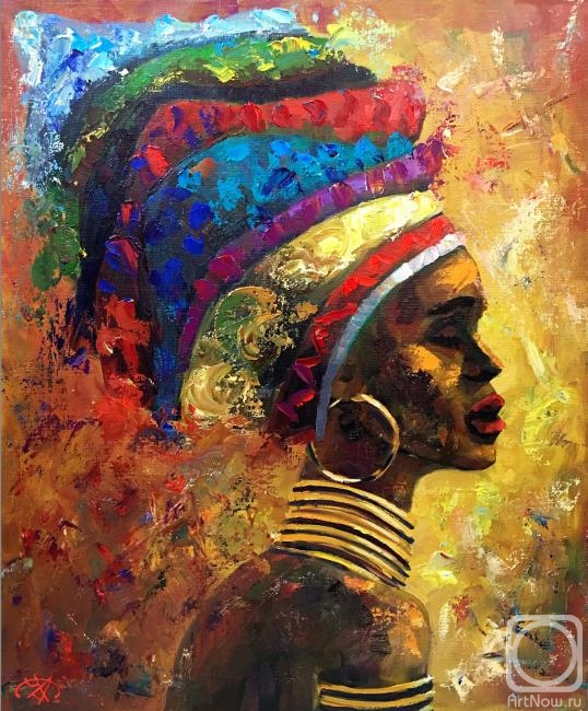 538x650 Painting Buy On Artnow.ru - African Woman Painting