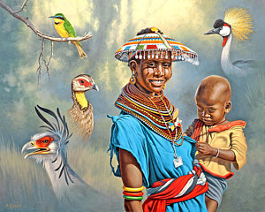 300x240 African Woman Paintings Fine Art America - African Woman Painting