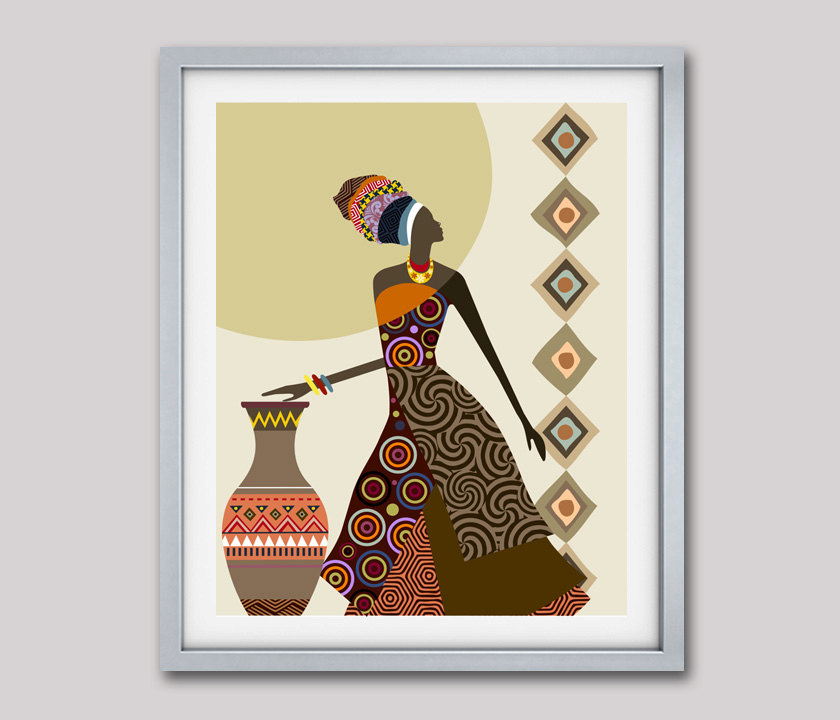 840x720 Afrocentric Art African Woman Art African Art Painting - African Woman Painting Art
