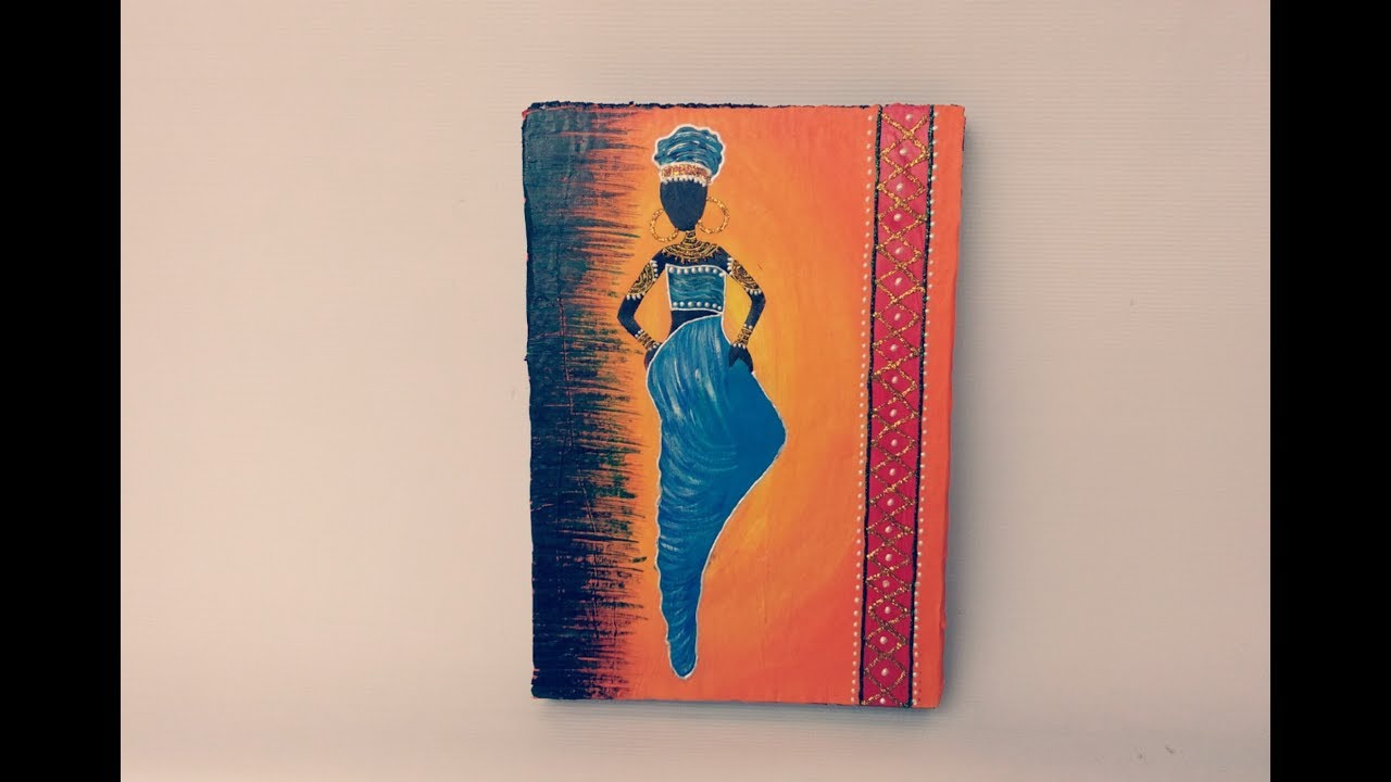 1280x720 Beautiful African Woman Painting - African Woman Painting Art