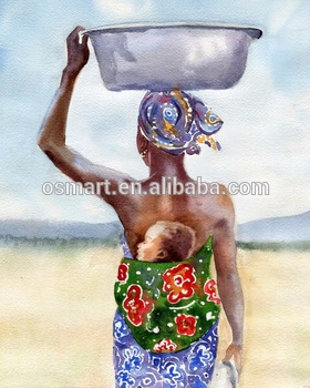 280x350 High Quality African Women Painting Impression Africa Woman Oil - African Woman Painting Art