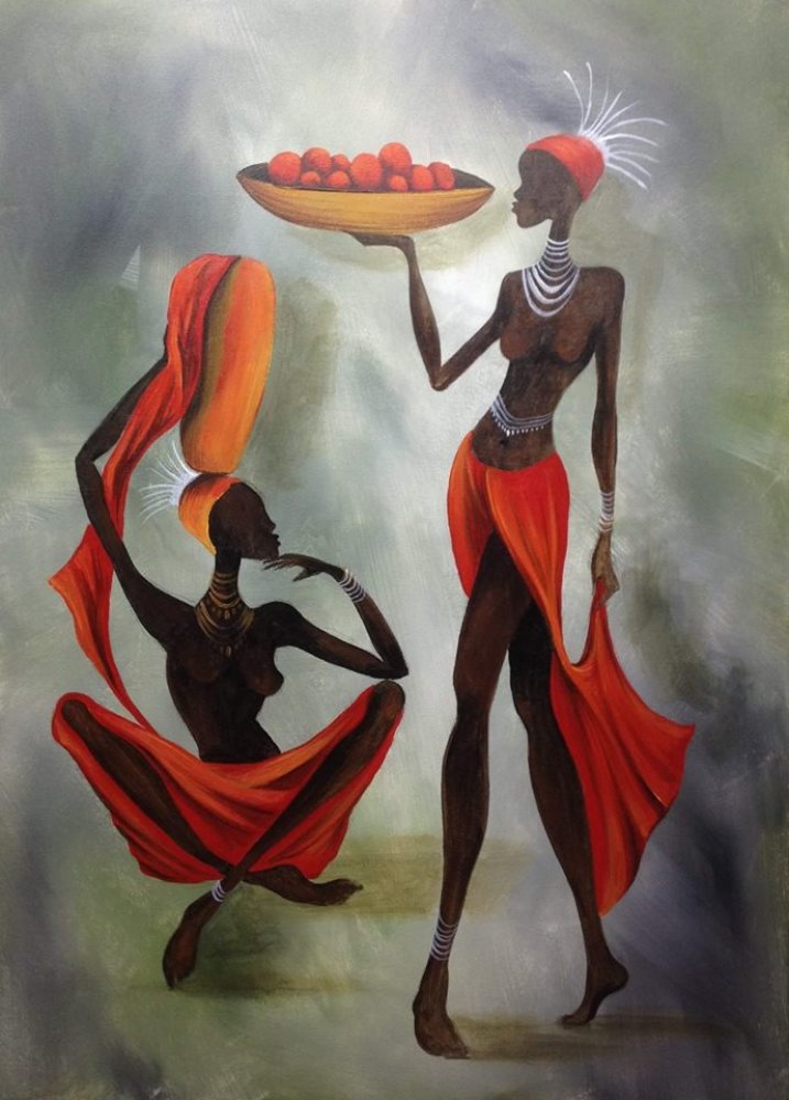 717x1000 Shop - African Woman Painting Art