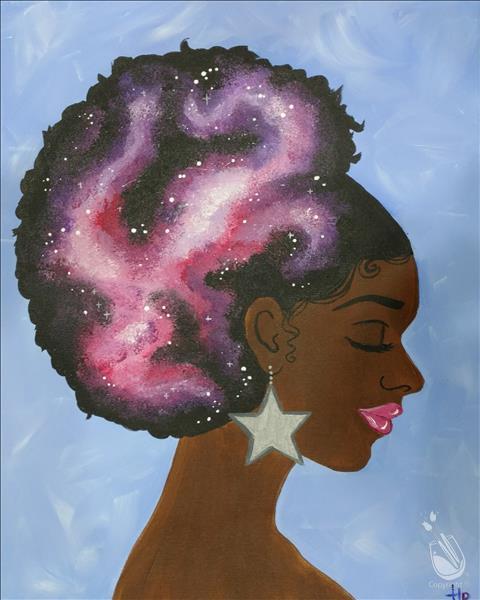 480x600 Black Girl Magic 13yo - Afro Lady Painting
