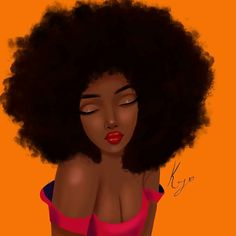 236x236 I Love This Hair Art Black Girls, Drawings - Afro Lady Painting