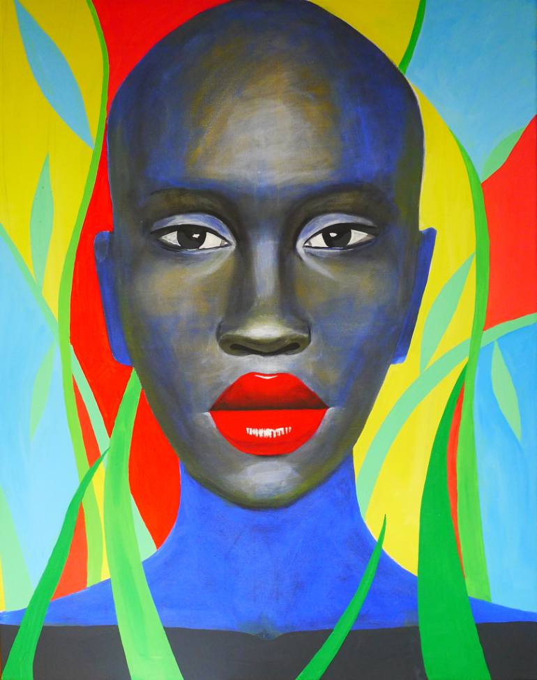 770x975 Saatchi Art Afro Woman Painting By Vika Gankina - Afro Lady Painting