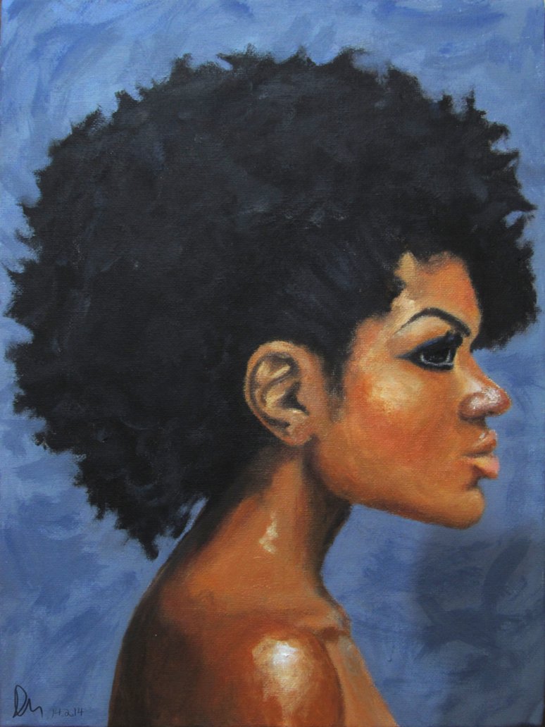 774x1032 Another Afro Lady By Davidmation - Afro Lady Painting