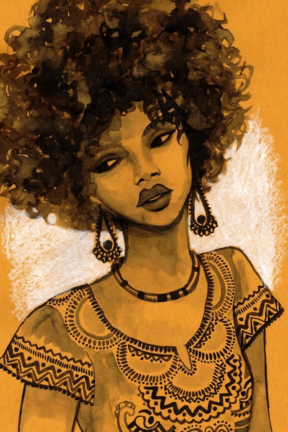 591x886 La Musique Fut Painting Amp Designs Musique - Afro Lady Painting