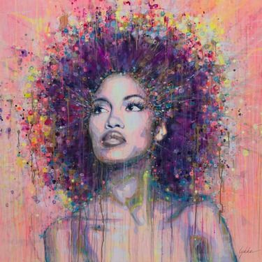 375x375 93 Best Art Images On Artworks, Contemporary Art - Afro Lady Painting
