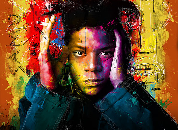 595x437 John Michel Basquiat The Afrofuturistic And His Art Part I - Afrofuturism Painting