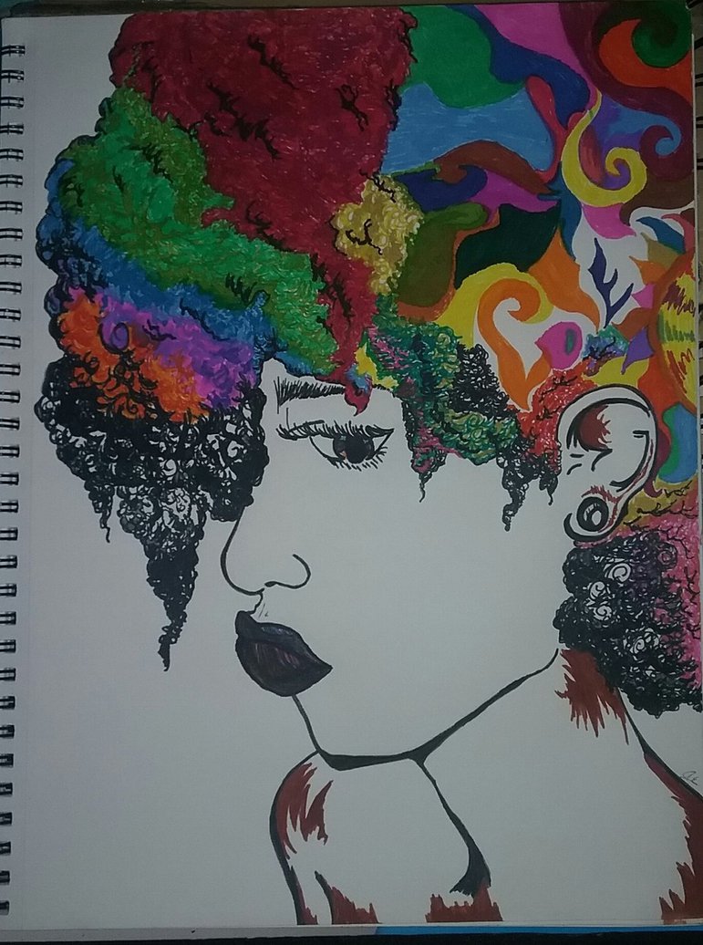 771x1036 Afrofuturism Of Love By Xxcasshanzeroxx - Afrofuturism Painting