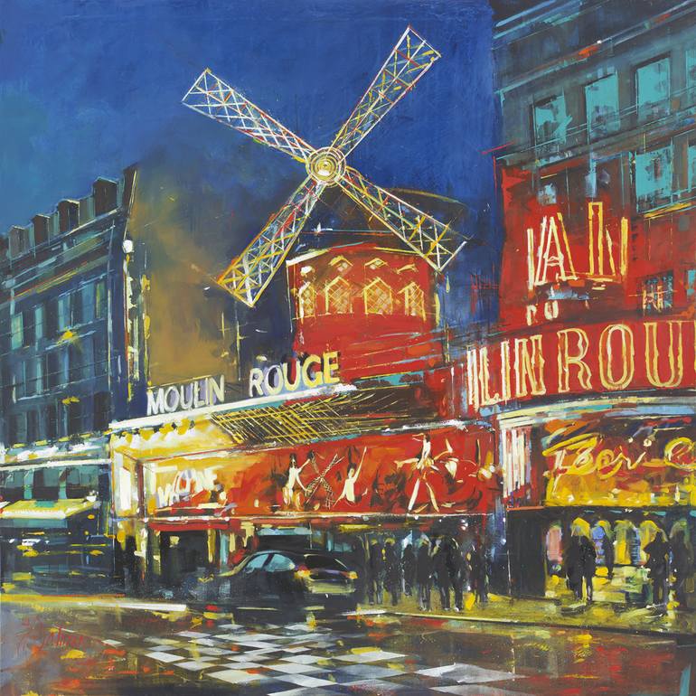 770x770 Saatchi Art Moulin Rouge After Hours Painting By Judith Dalozzo - After Hours Painting