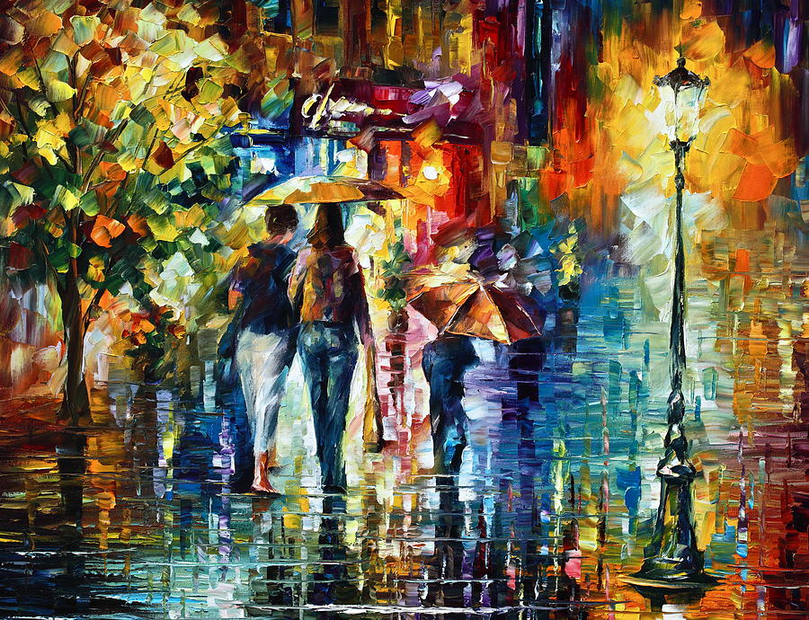 900x690 After Hours Painting By Leonid Afremov - After Hours Painting