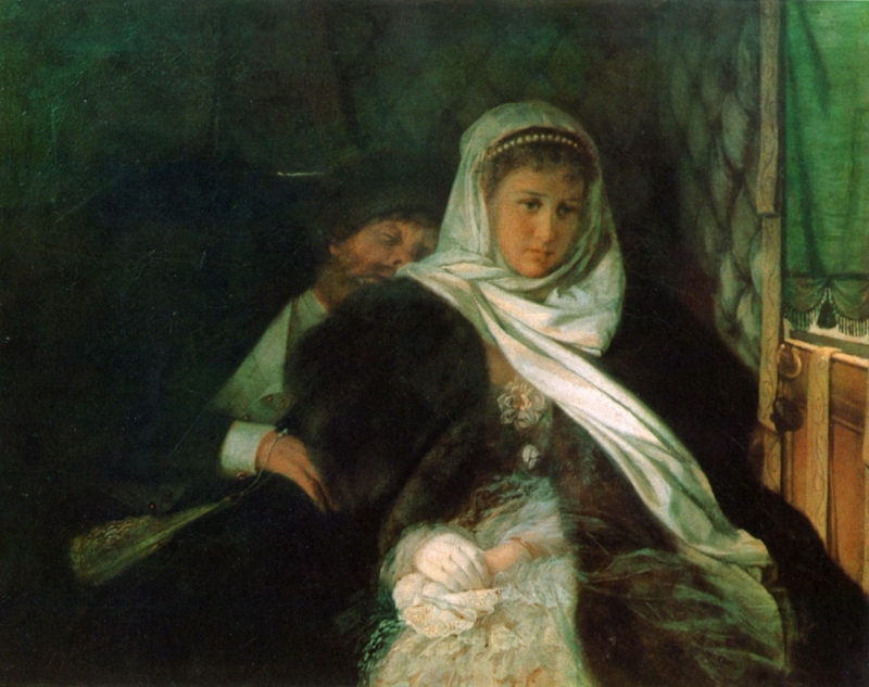 800x633 After The Ball Painting Firs Zhuravlev Oil Paintings - After The Ball Painting