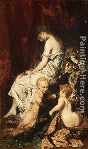 300x507 Hans Makart The Dream After The Ball Painting Anysize 50% Off - After The Ball Painting