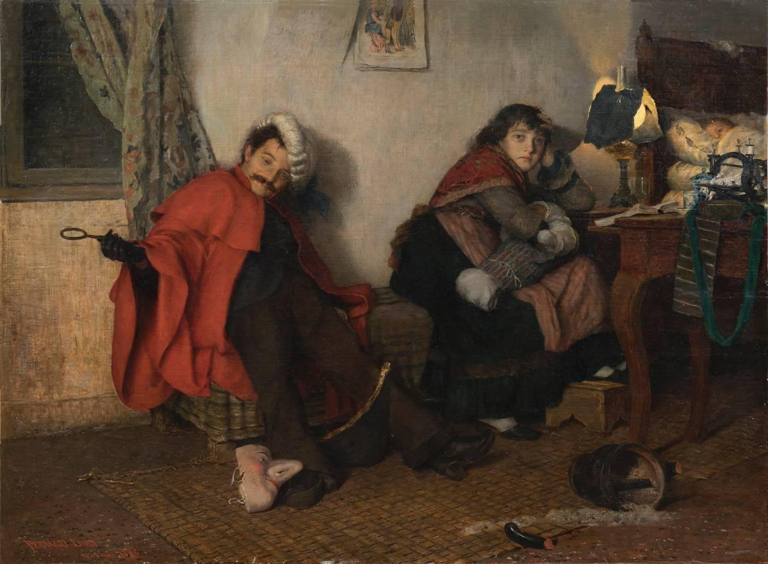 1500x1102 Luigi Ferrazzi - After The Ball Painting