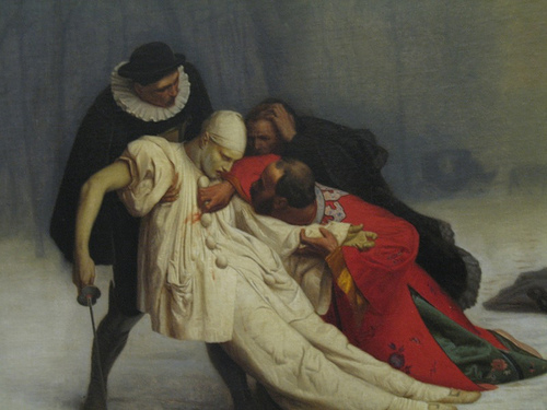 500x375 In So Many Words Duel After The Masked Ball By Jean Leon - After The Ball Painting